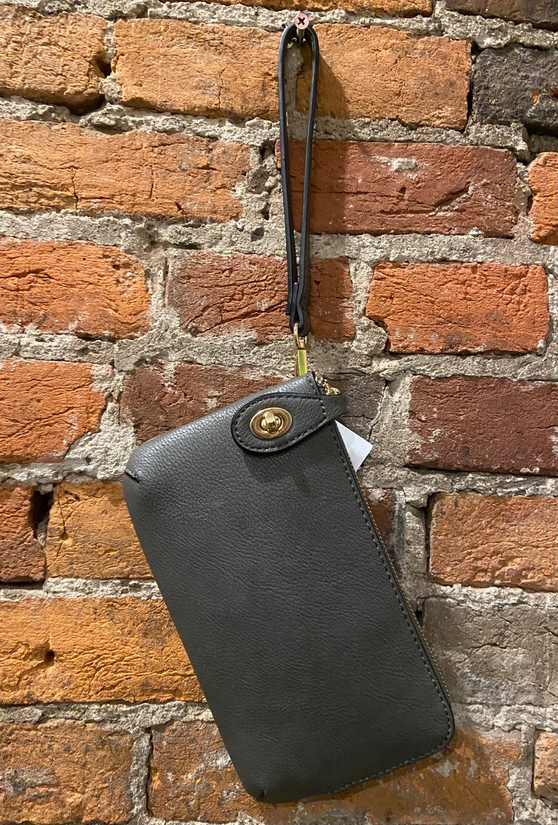 Handbag with Shoulder/Cross body Strap in Charcoal