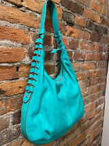 Shoulder Tote in Pink and Teal