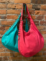 Shoulder Tote in Pink and Teal