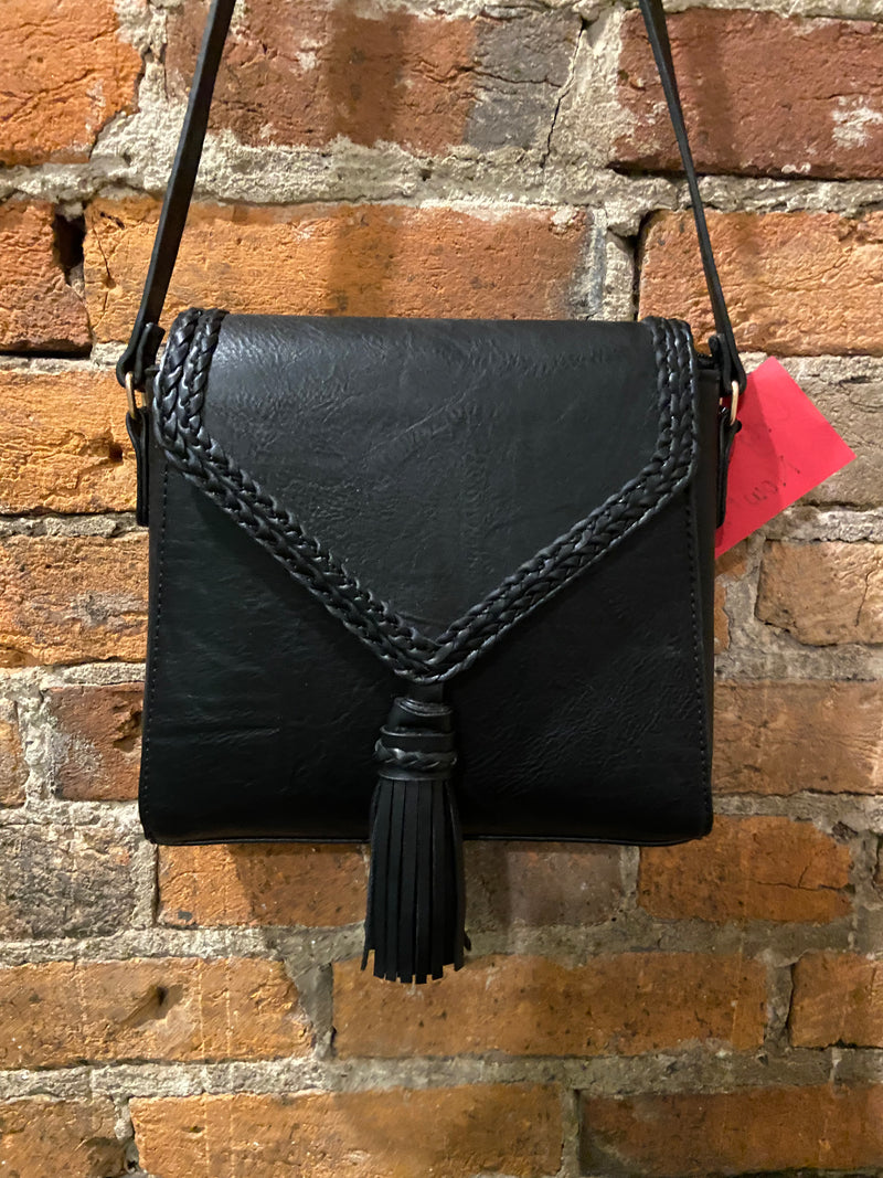 Fringe Crossbody in Black, Nude, Red and Midnight Teal